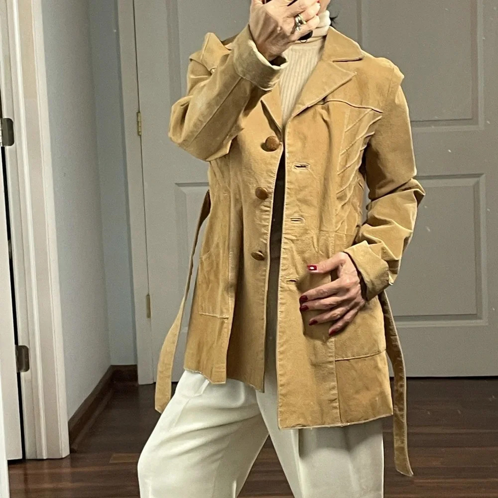 Vintage Styles 100% Genuine Leather Coat Jacket size M - Picture 4 of 15